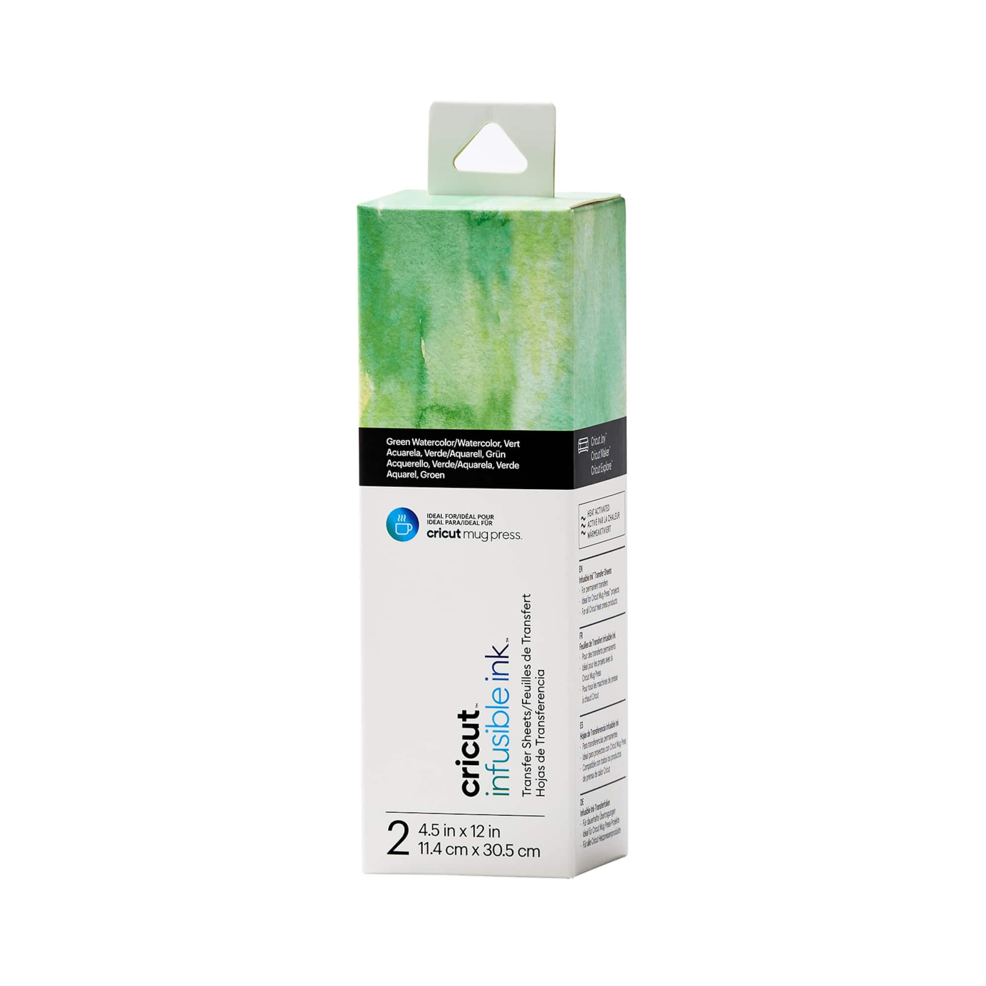 Cricut® Infusible Ink™ 4.5" Transfer Sheets, Green Watercolor
